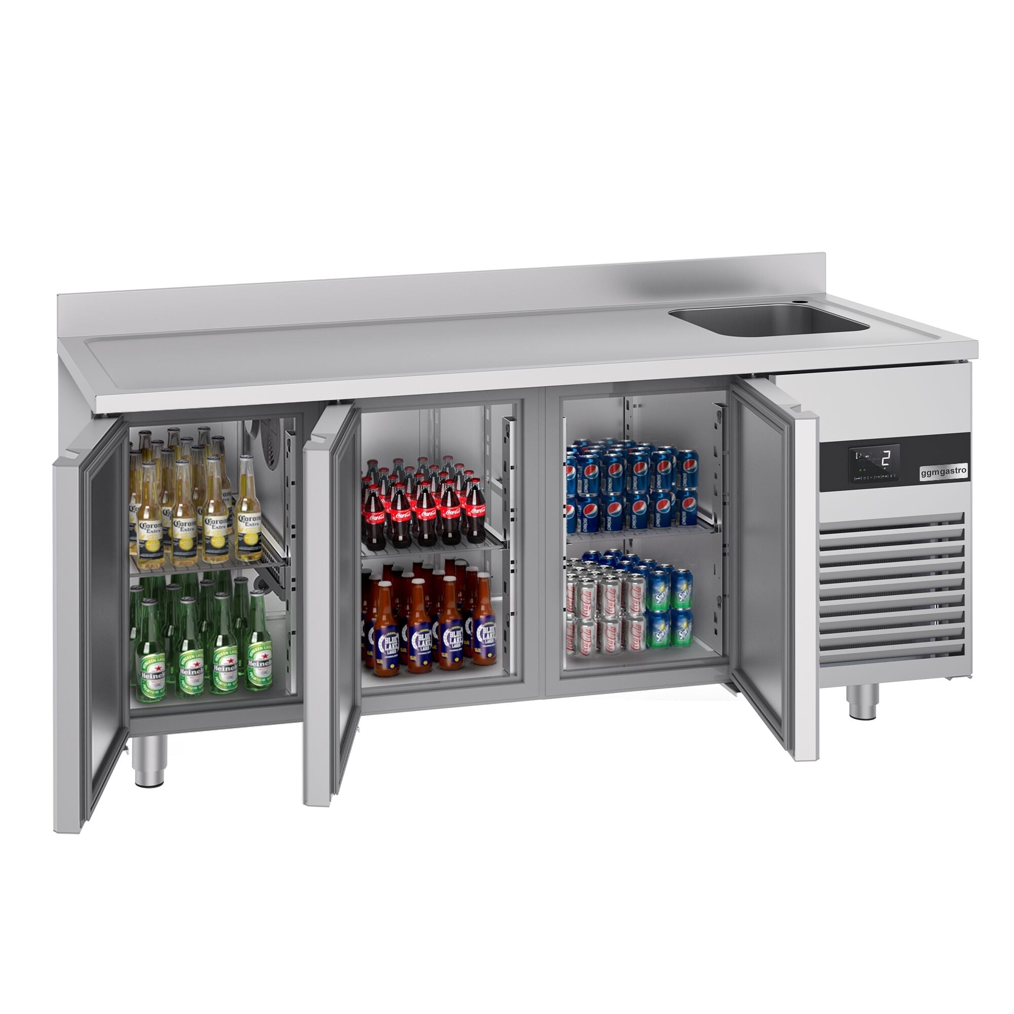 Cooling counter premıum - 1900x700mm - 3 doors, 1 right evyeli & backed