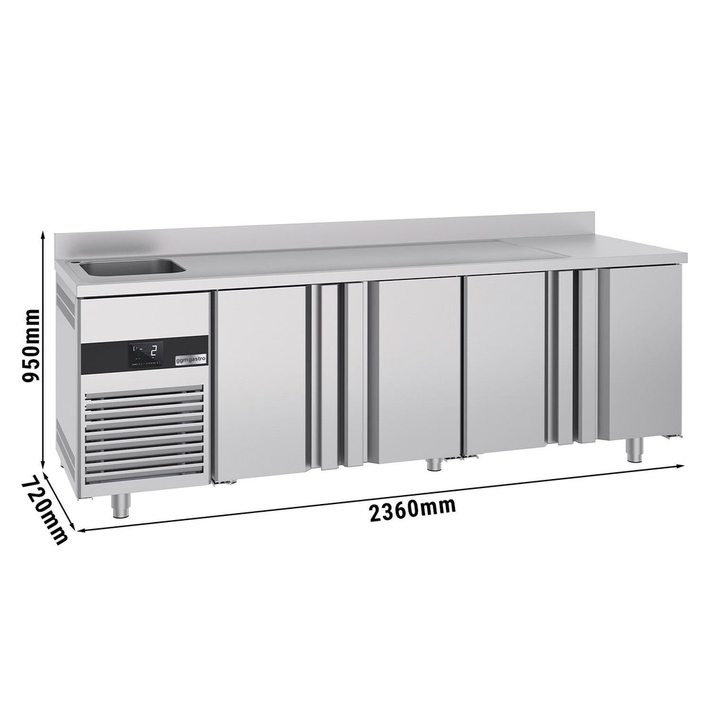 Cooling counter premıum - 2360x700mm - 4 doors, 1 left evyeli & back