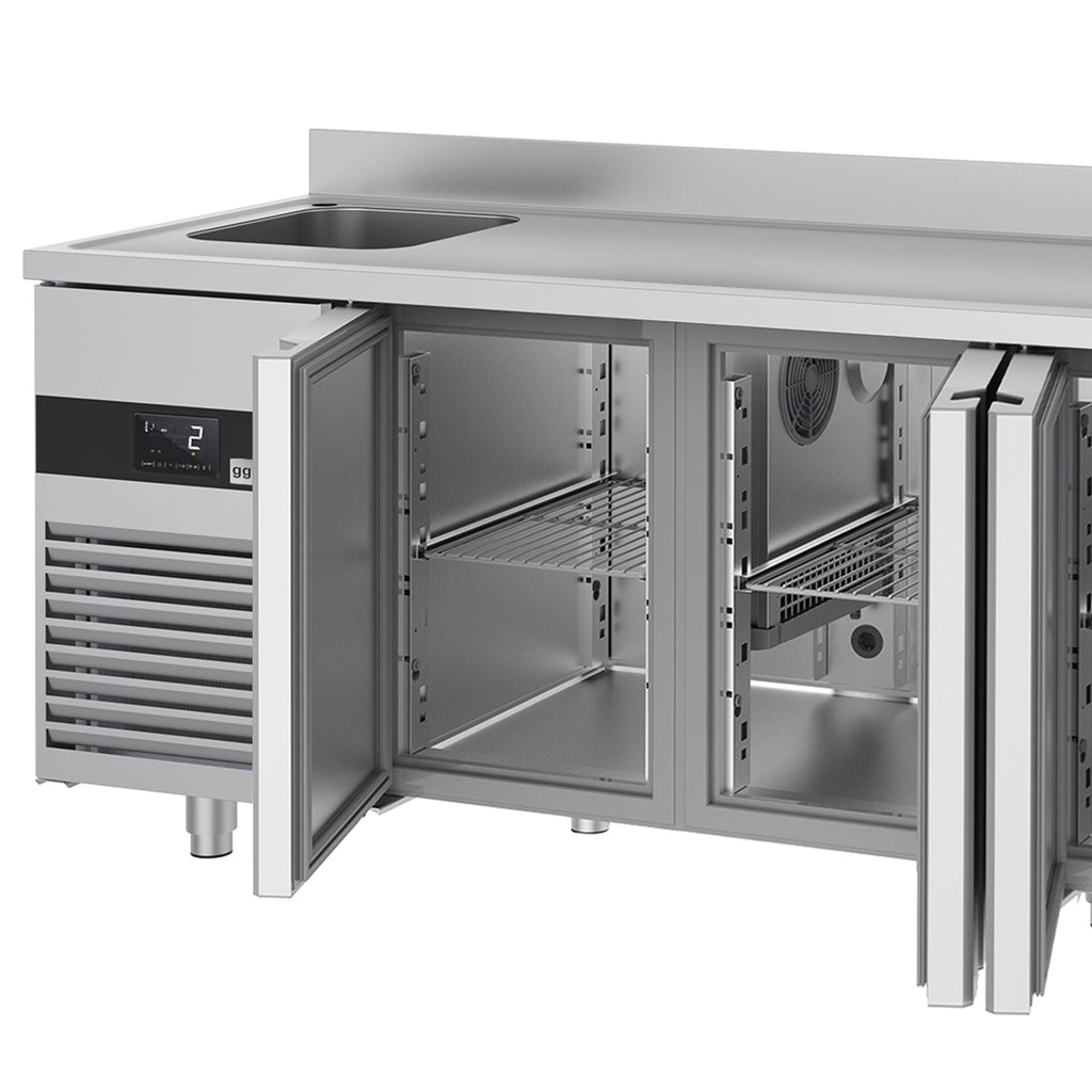 Cooling counter premıum - 2360x700mm - 4 doors, 1 left evyeli & back