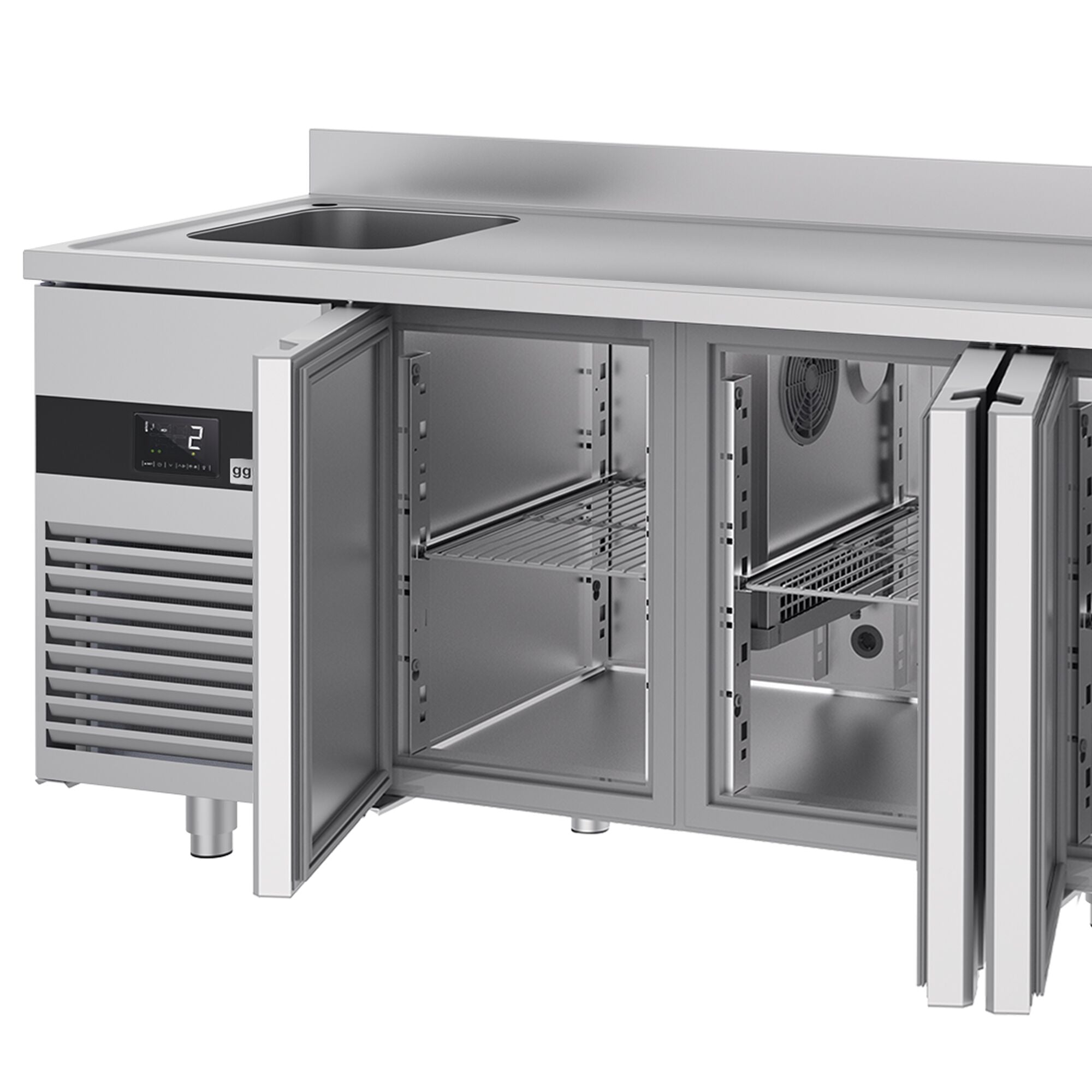Cooling counter premıum - 2360x700mm - 4 doors, 1 left evyeli & back