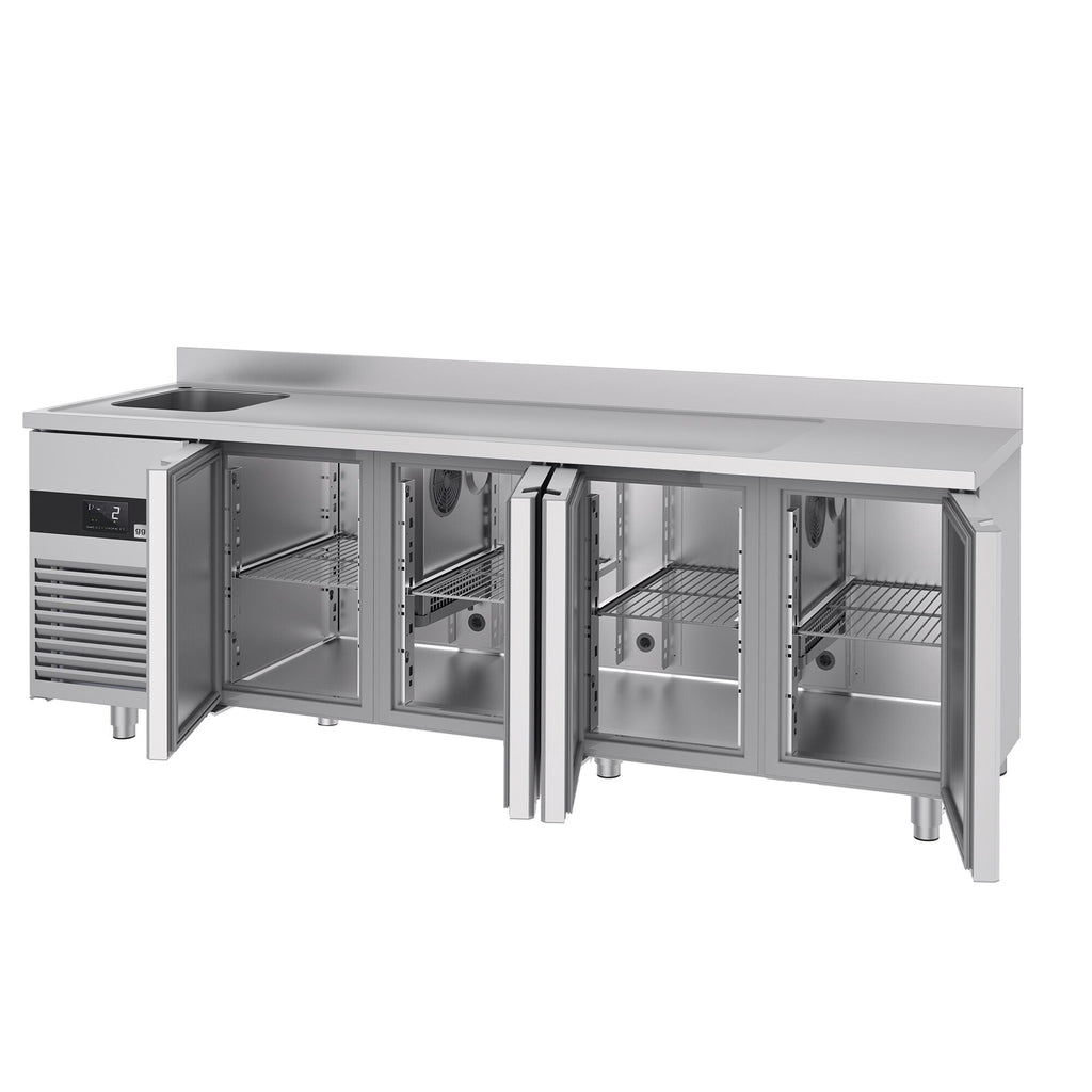 Cooling counter premıum - 2360x700mm - 4 doors, 1 left evyeli & back