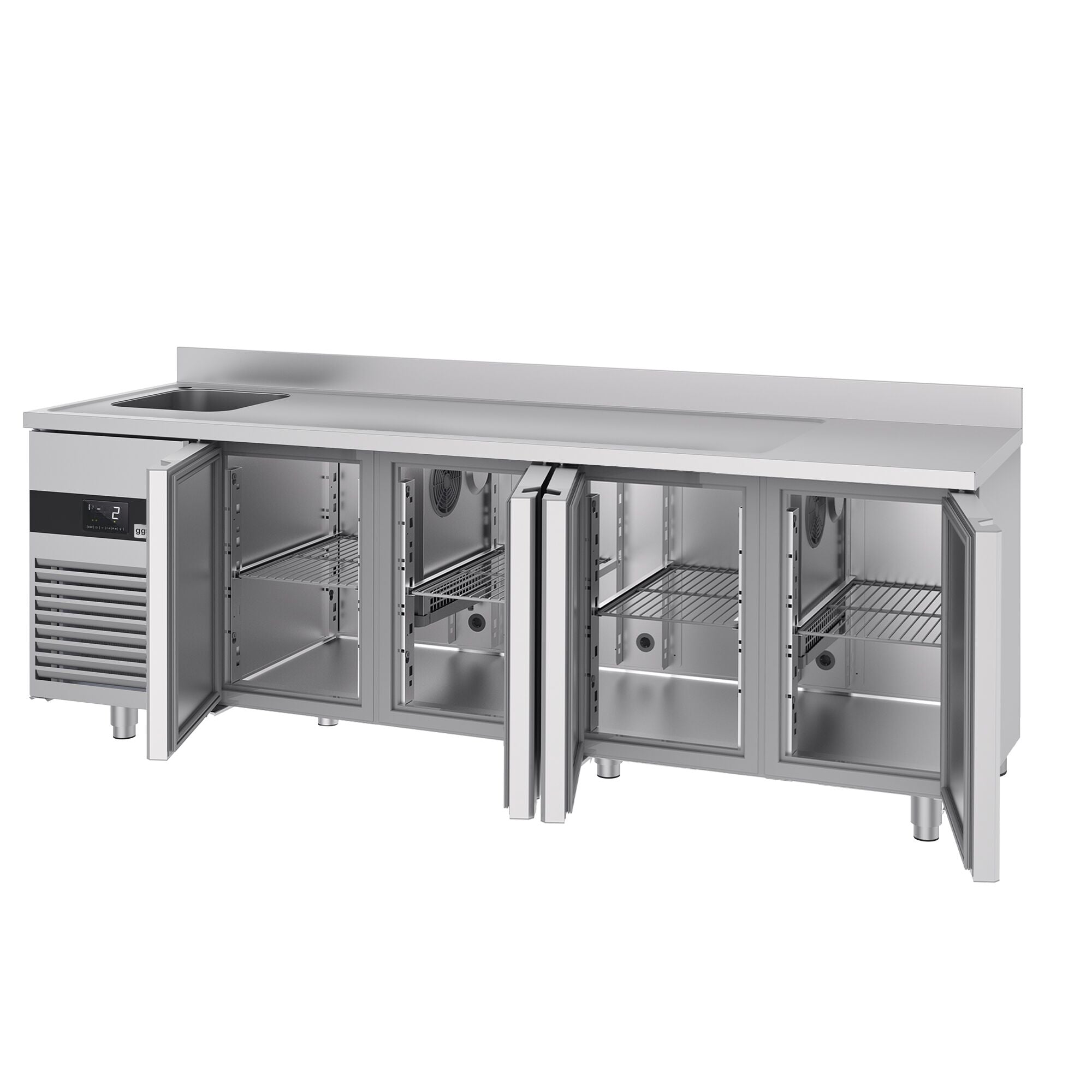 Cooling counter premıum - 2360x700mm - 4 doors, 1 left evyeli & back