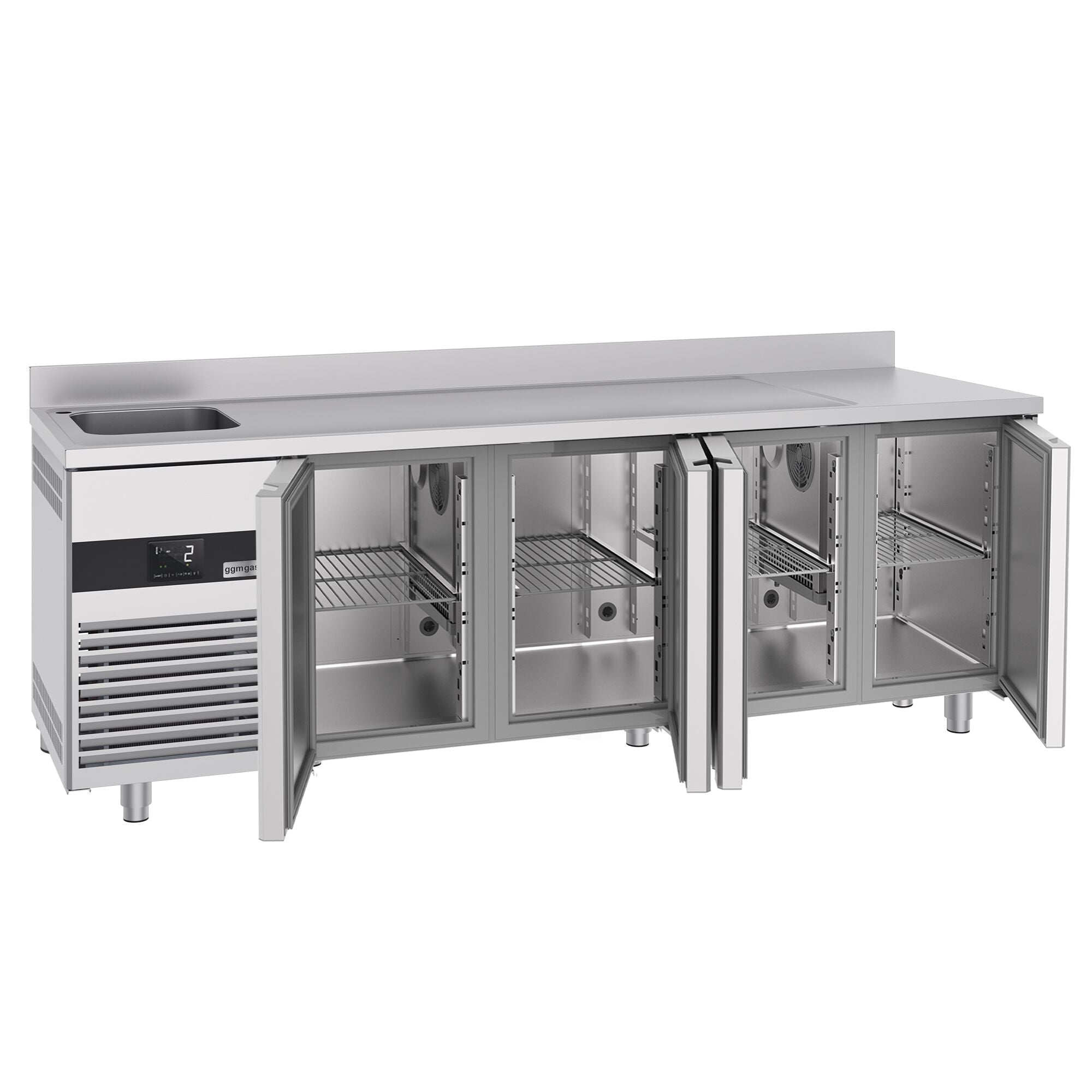Cooling counter premıum - 2360x700mm - 4 doors, 1 left evyeli & back
