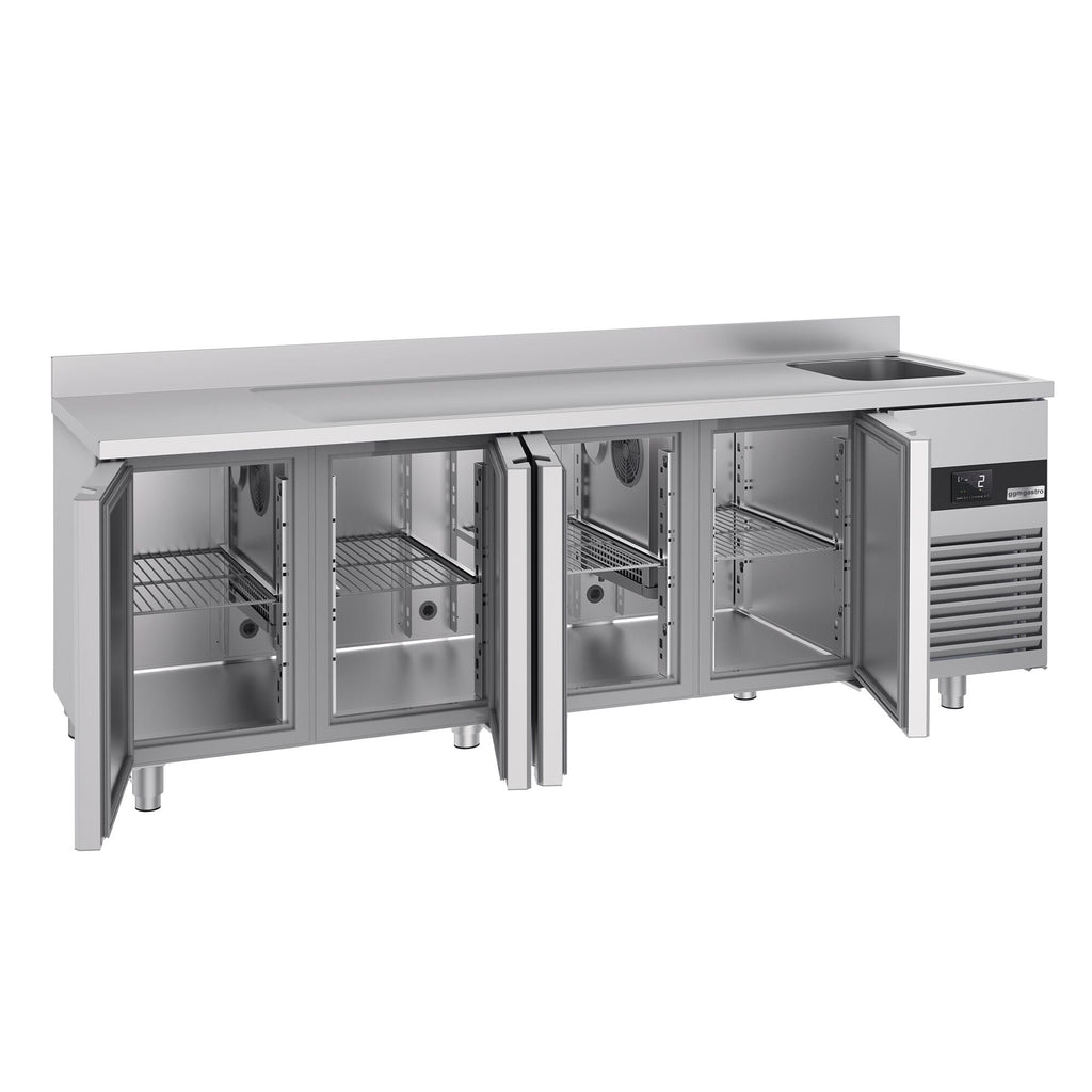 Cooling counter premıum - 2360x700mm - 4 doors, 1 right evyeli & back
