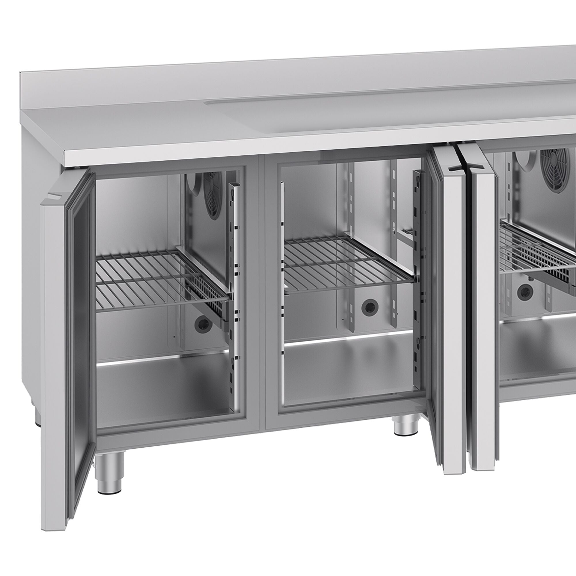Cooling counter premıum - 2360x700mm - 4 doors, 1 right evyeli & back