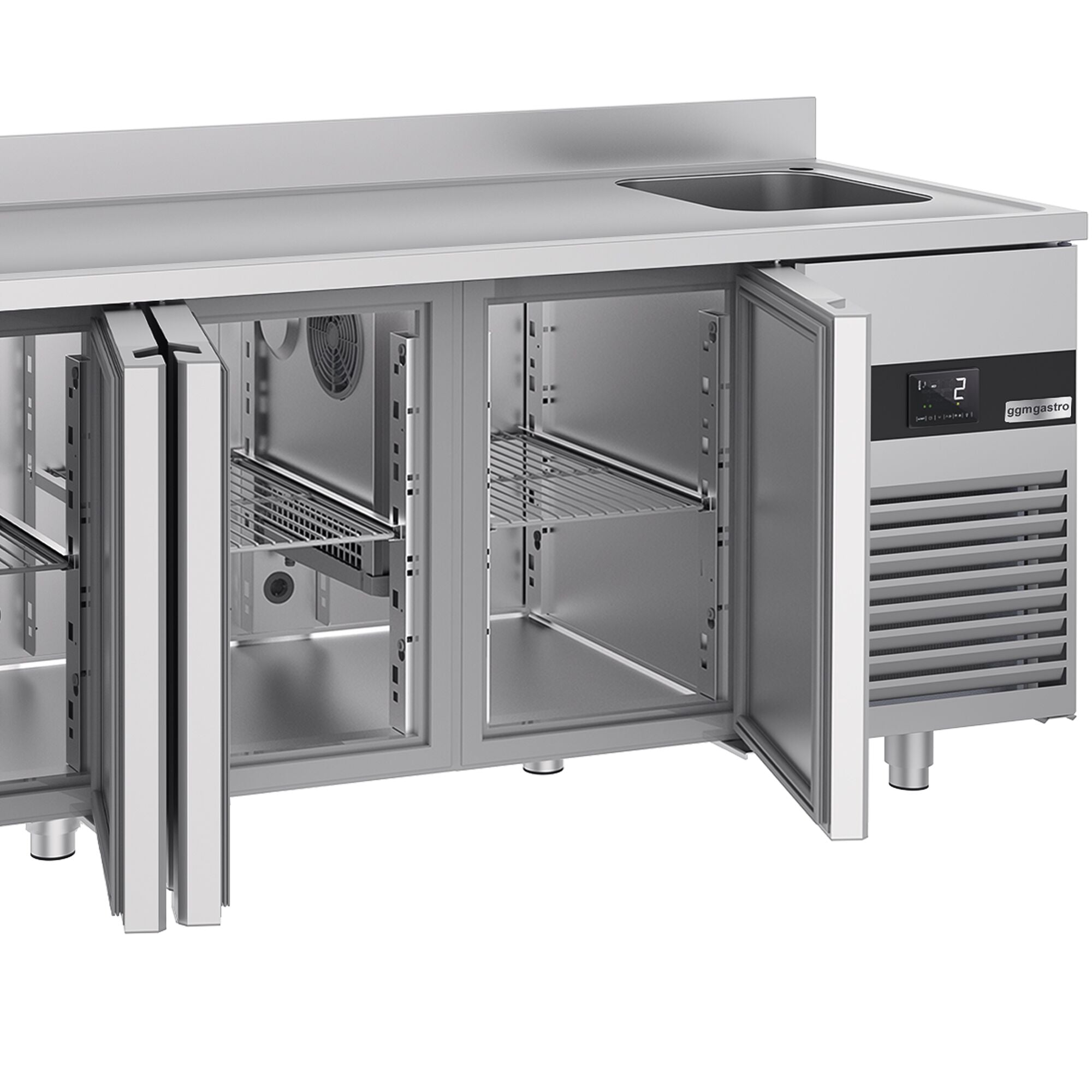Cooling counter premıum - 2360x700mm - 4 doors, 1 right evyeli & back