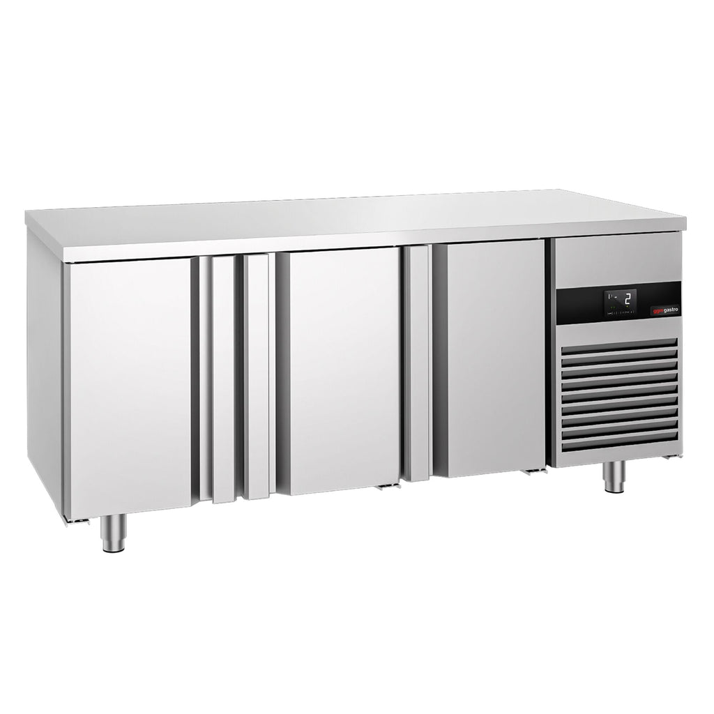 Cooled counter - 1800x700 mm - 3 rear door - front glass with glass
