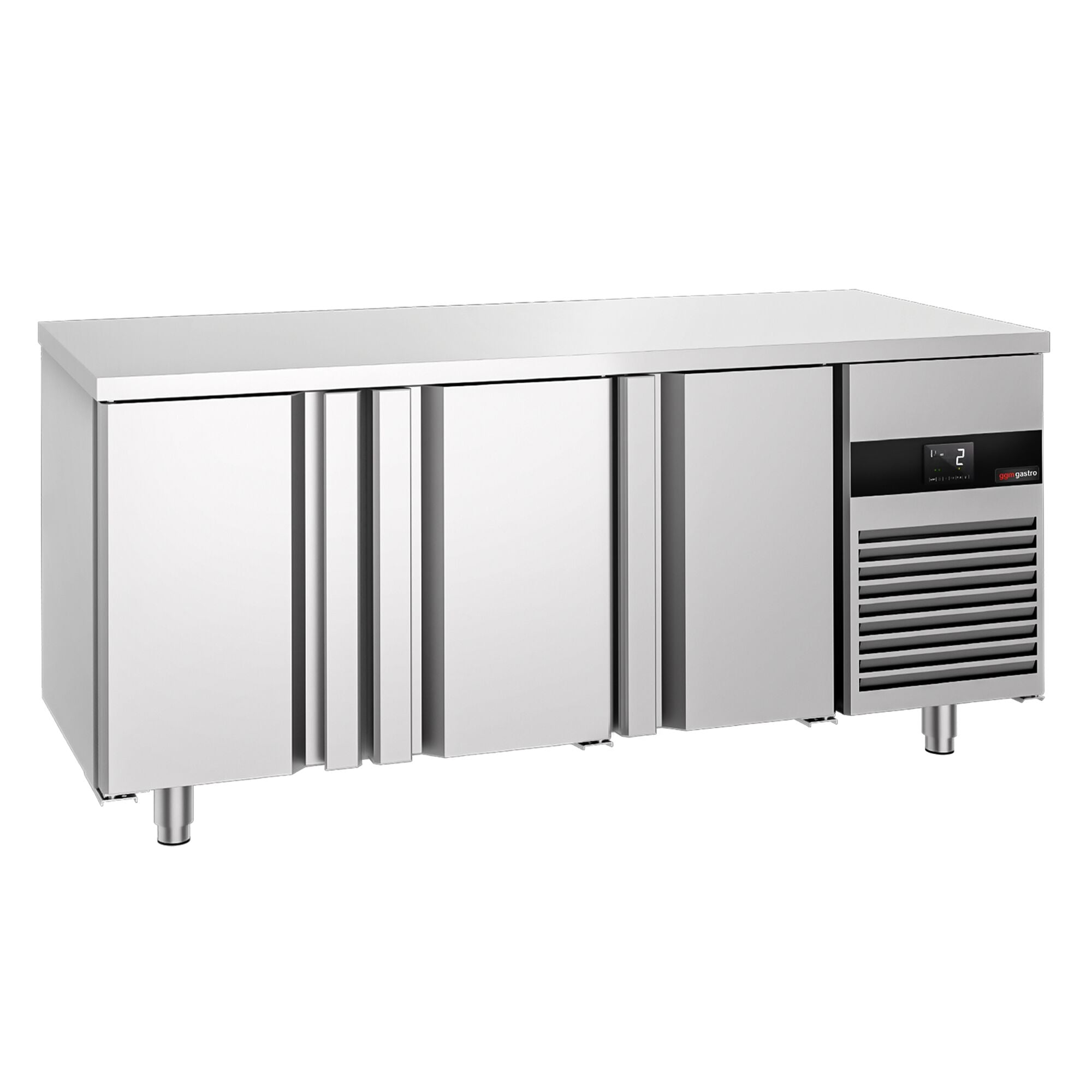 Cooled counter - 1800x700 mm - 3 rear door - front glass with glass
