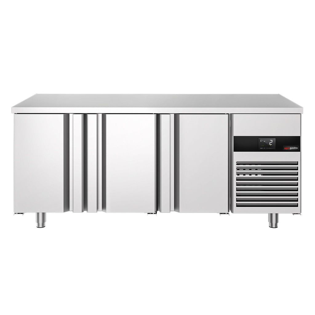Cooled counter - 1800x700 mm - 3 rear door - front glass with glass