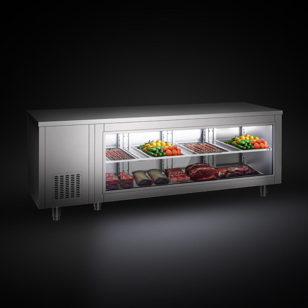 Cooled counter- 2330x700mm- 4 rear door-