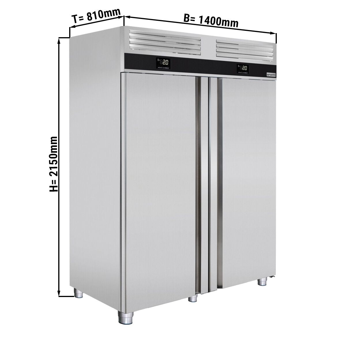 Refrigerator & Deep Freezer Combination PremIum - GN 2/1 - 1400 liters - 2 doors