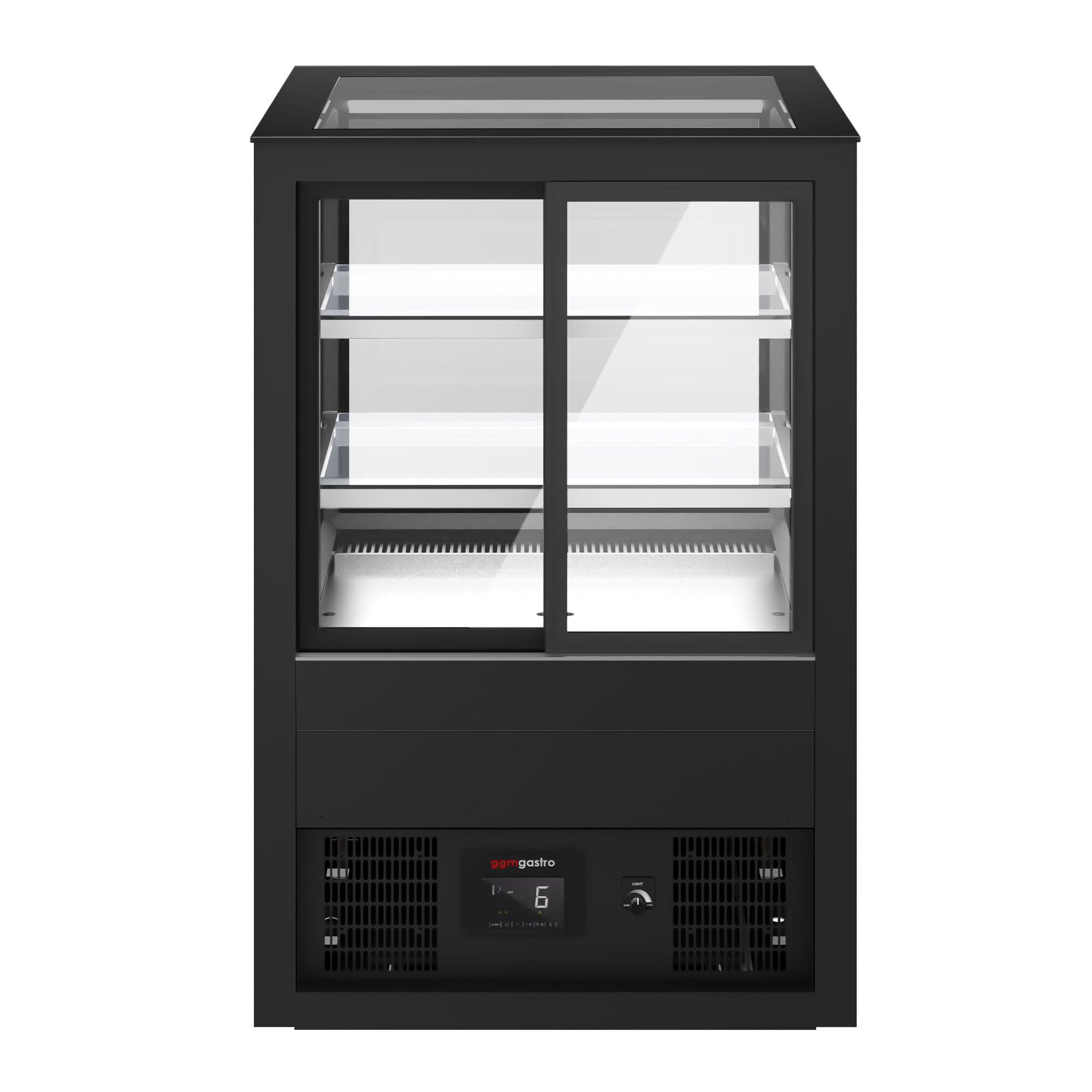 Cake display cabinet - 810mm - LED lighting & 2 shelves