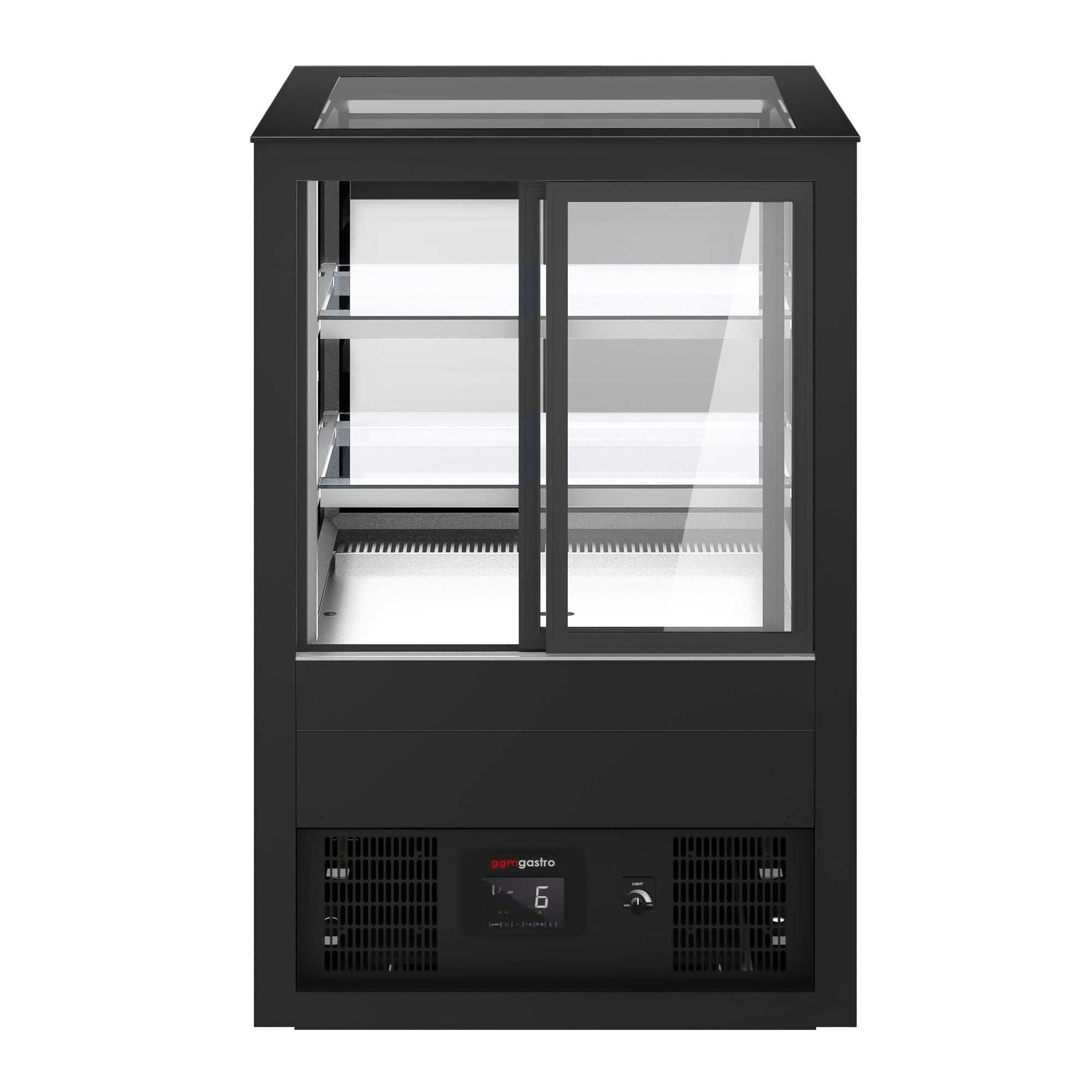 Cake display cabinet - 810mm - LED lighting & 2 shelves
