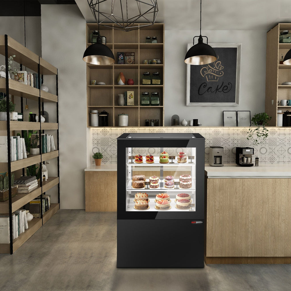 Cake display cabinet - 810mm - LED lighting & 2 shelves