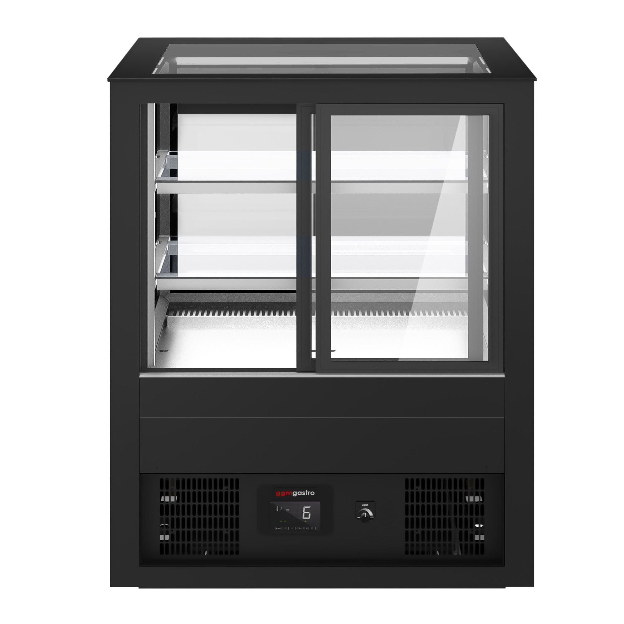 Cake display cabinet - 1210mm - LED lighting & 2 shelves