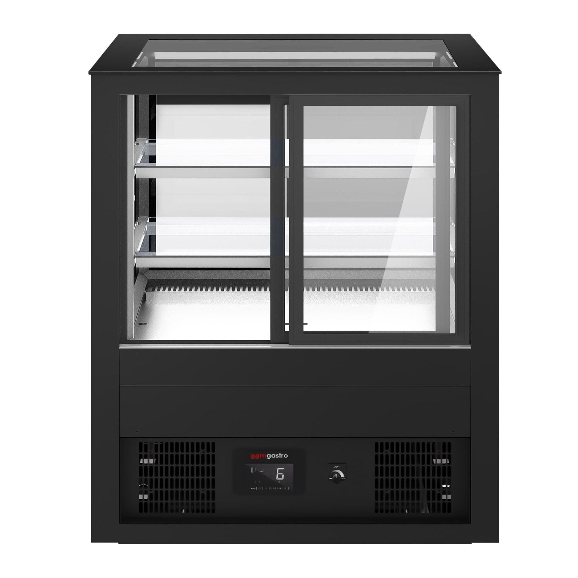 Cake display cabinet - 1610mm - LED lighting & 2 shelves
