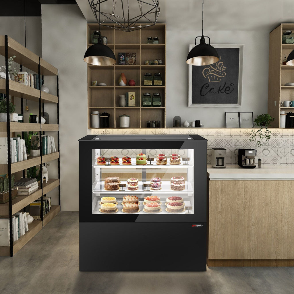 Cake display cabinet - 2010mm - led lighting & 2 shelves