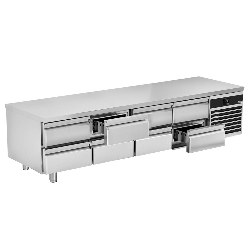 Counter type refrigerator Premium - 2400mm - 310 liters - 8 drawers