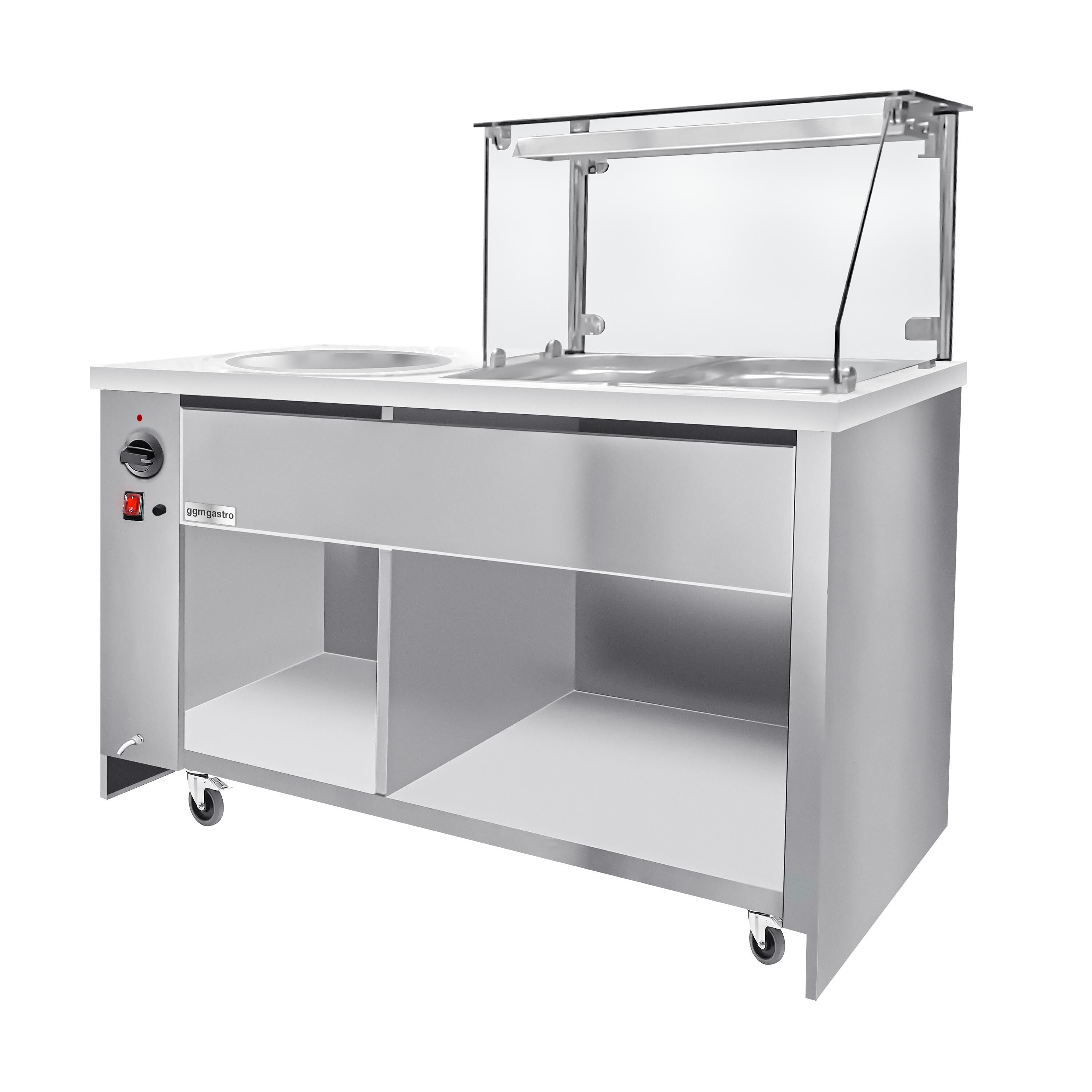 Frying bench for bite machine