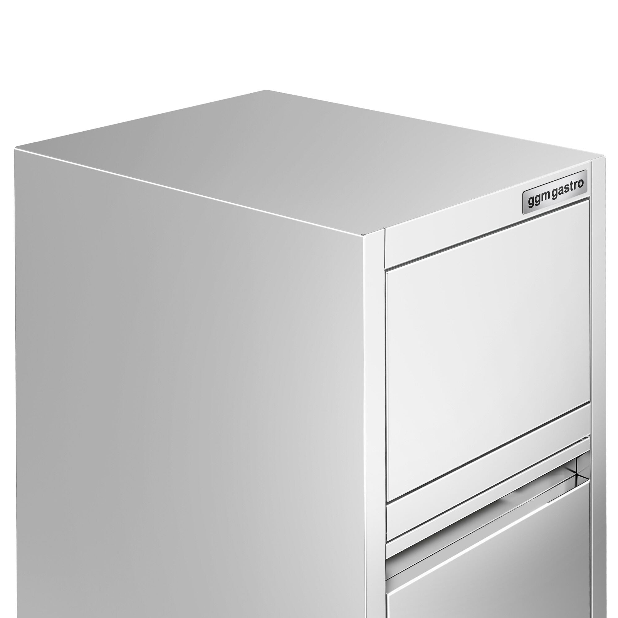 Garbage box with hinged valve opening - 400x500mm - feetless