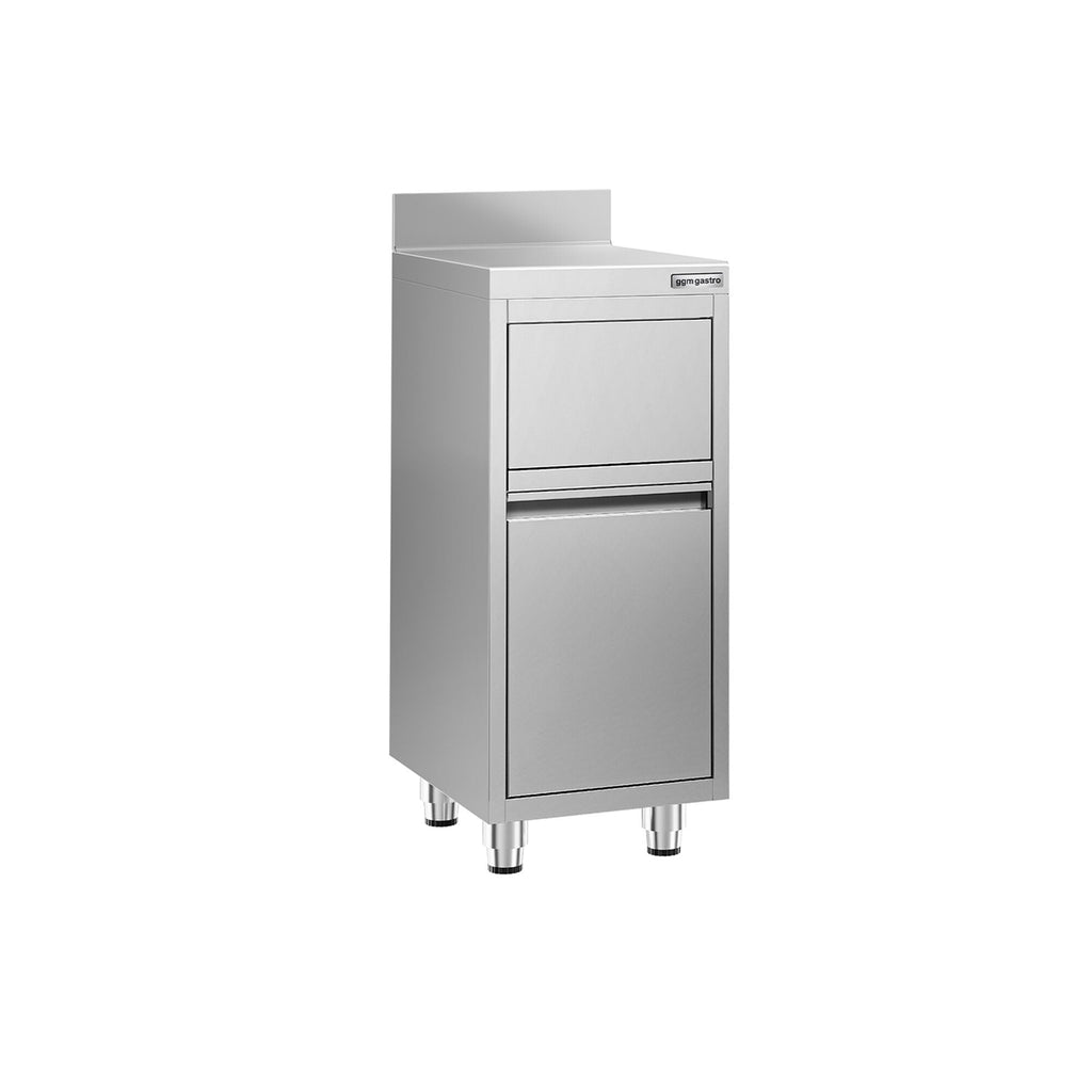 Garbage box with hinged valve opening - 400x600mm - Back