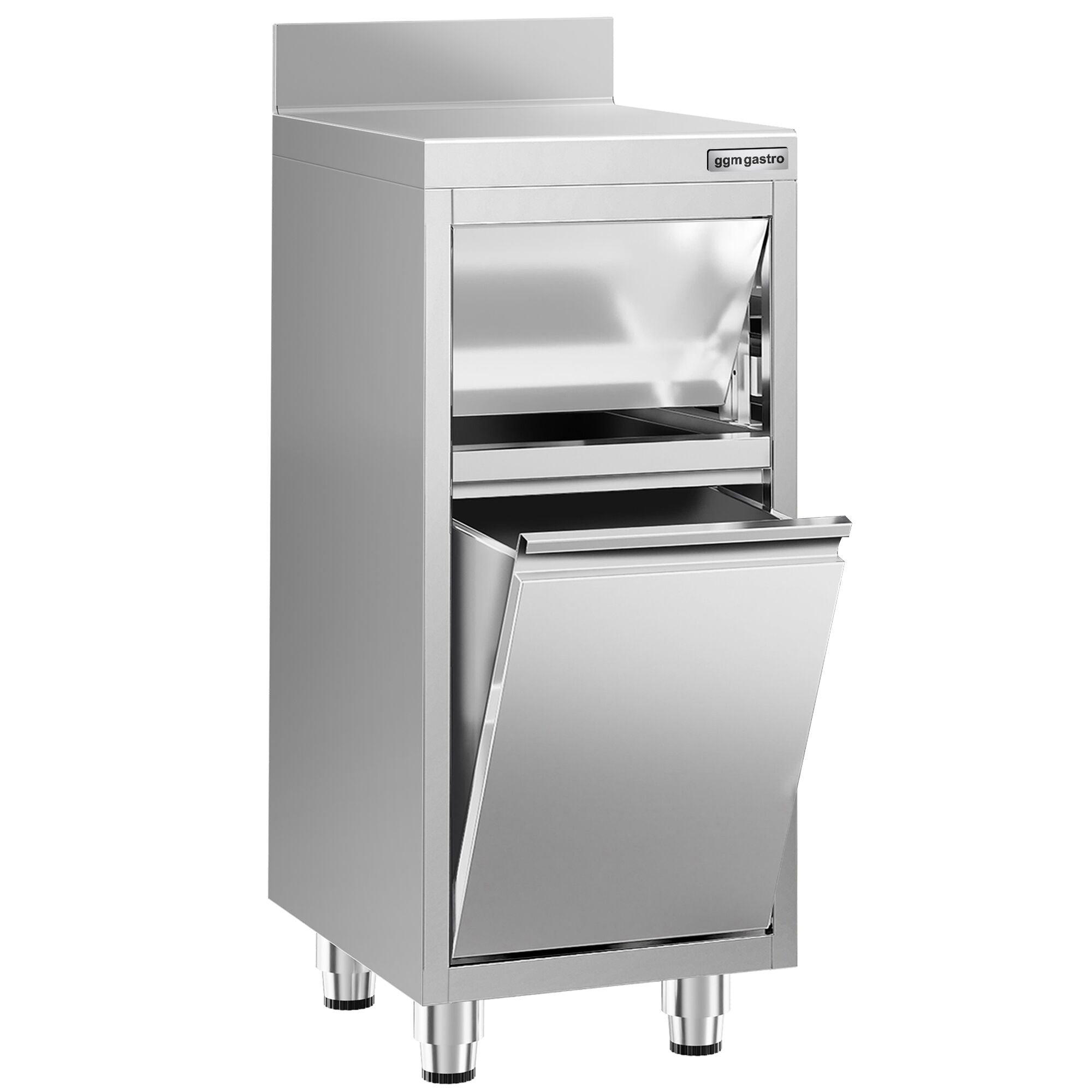 Garbage box with hinged valve opening - 400x600mm - Back