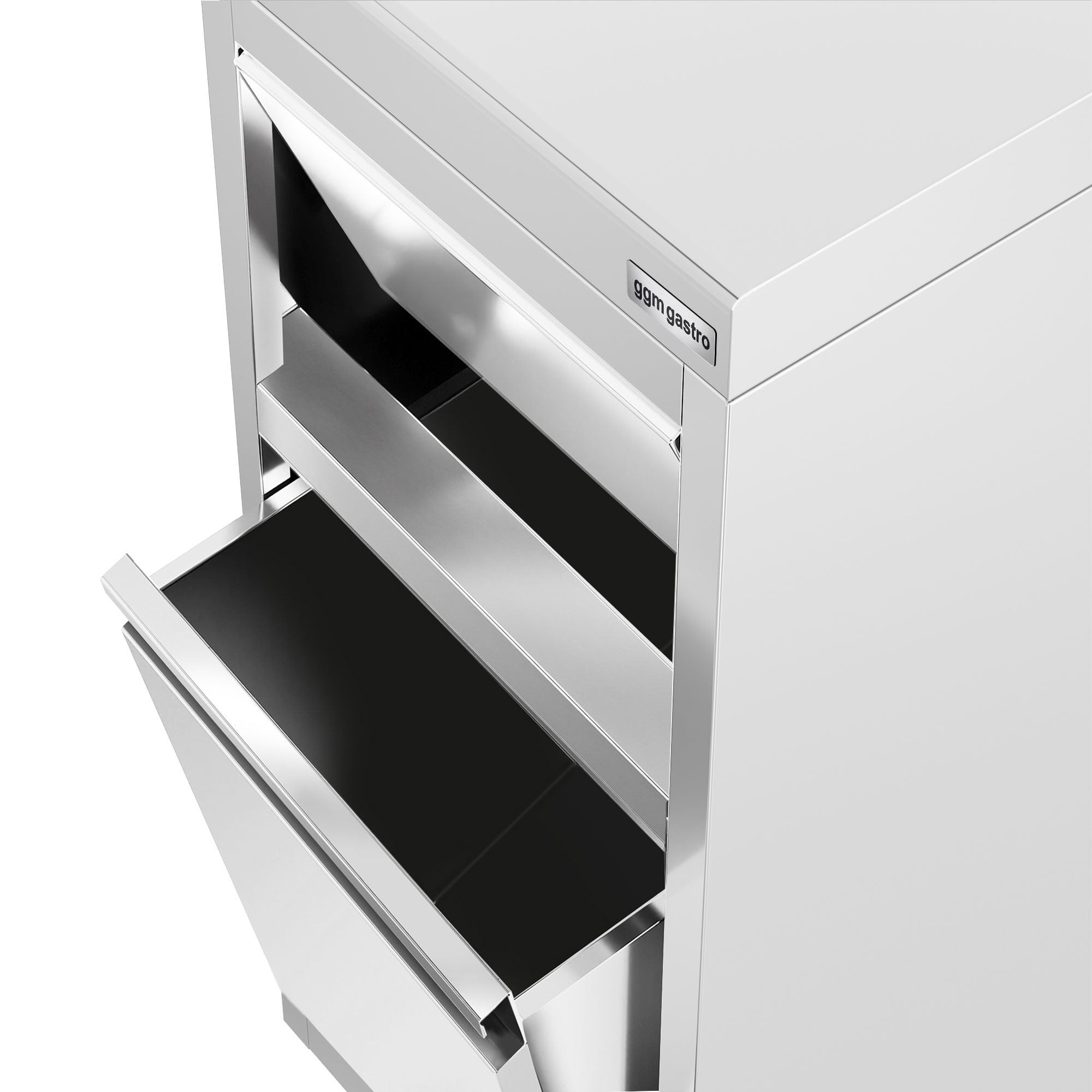 Garbage box with hinged valve opening - 400x600mm - Back