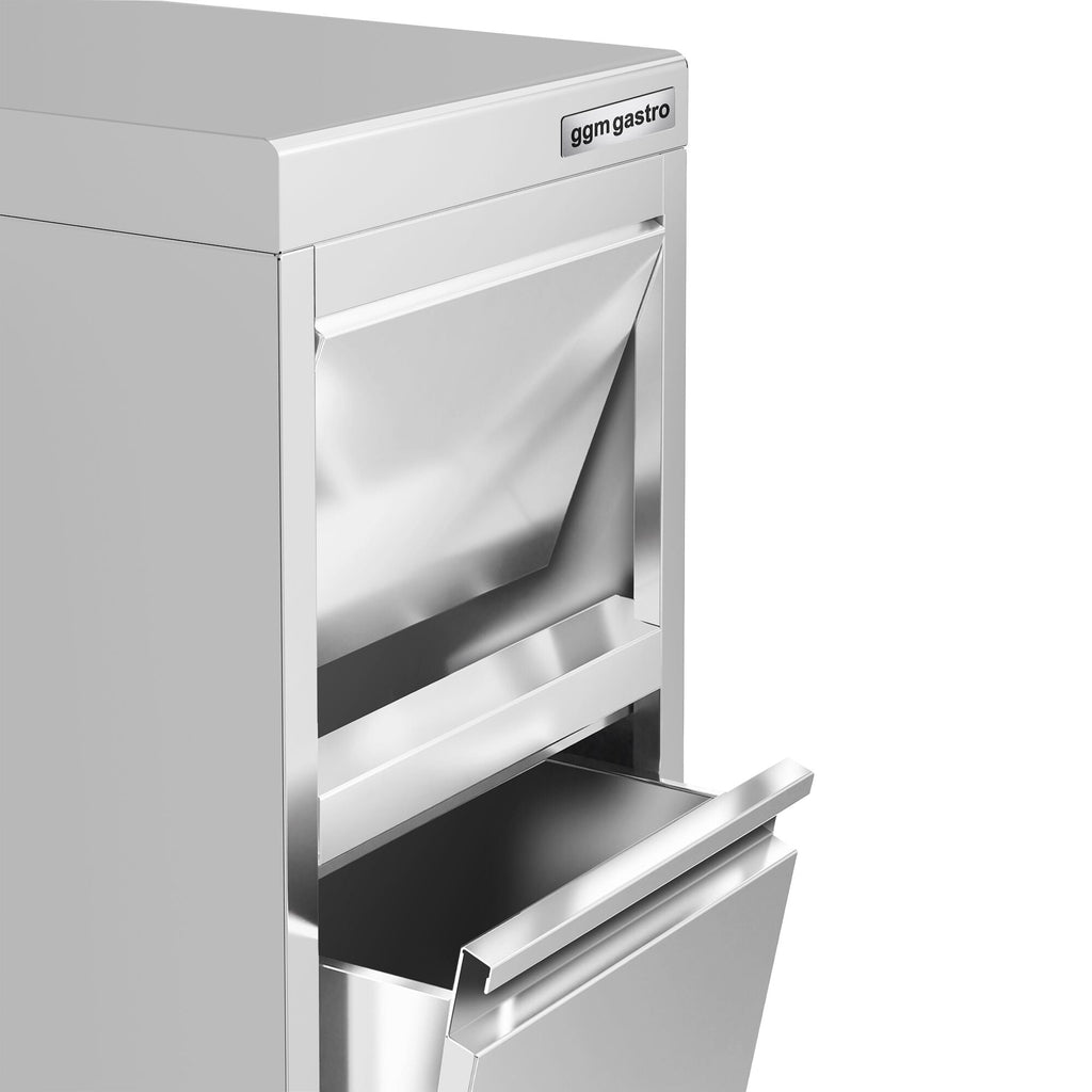 Garbage box with hinged valve opening - 400x600mm - Back