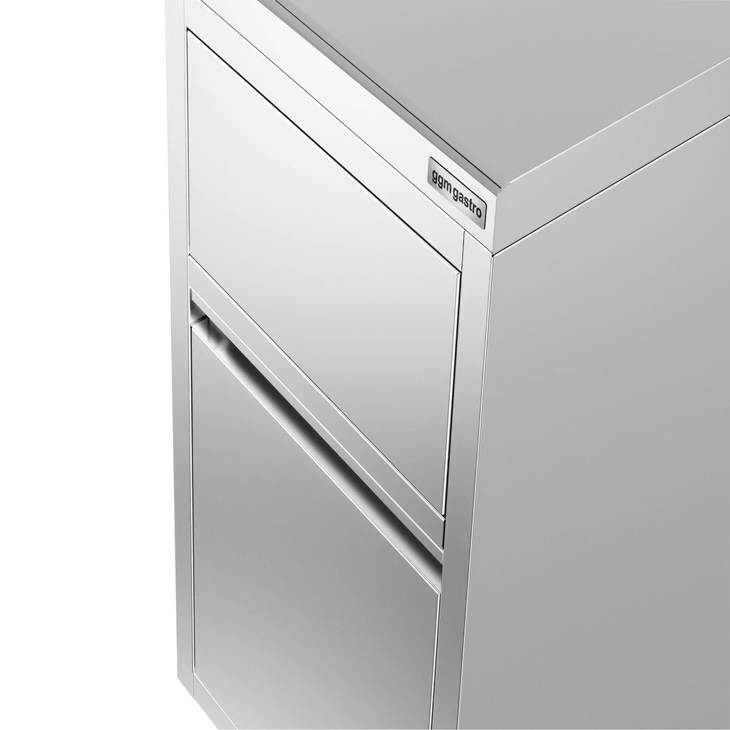 Garbage box with hinged valve opening - 400x600mm - Back