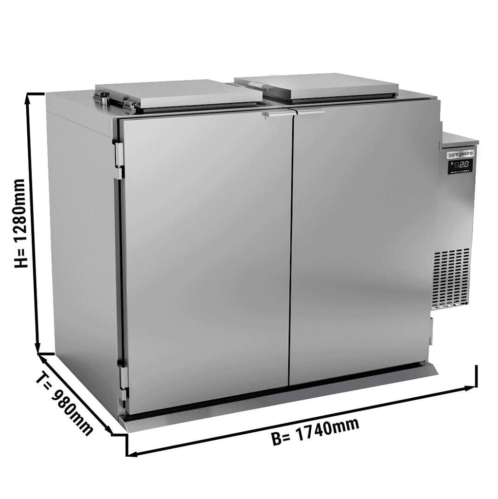 Wet Waste Refrigerator - 2 x 120 liters or 1 x 240 liters - agregat right