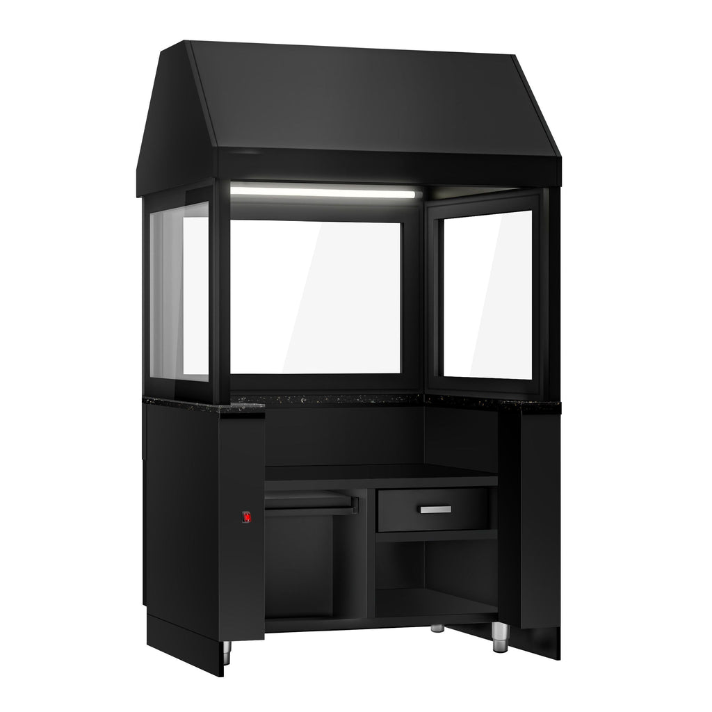 Toronto for coal grills - 1100mm - black front panel - black granite work machine