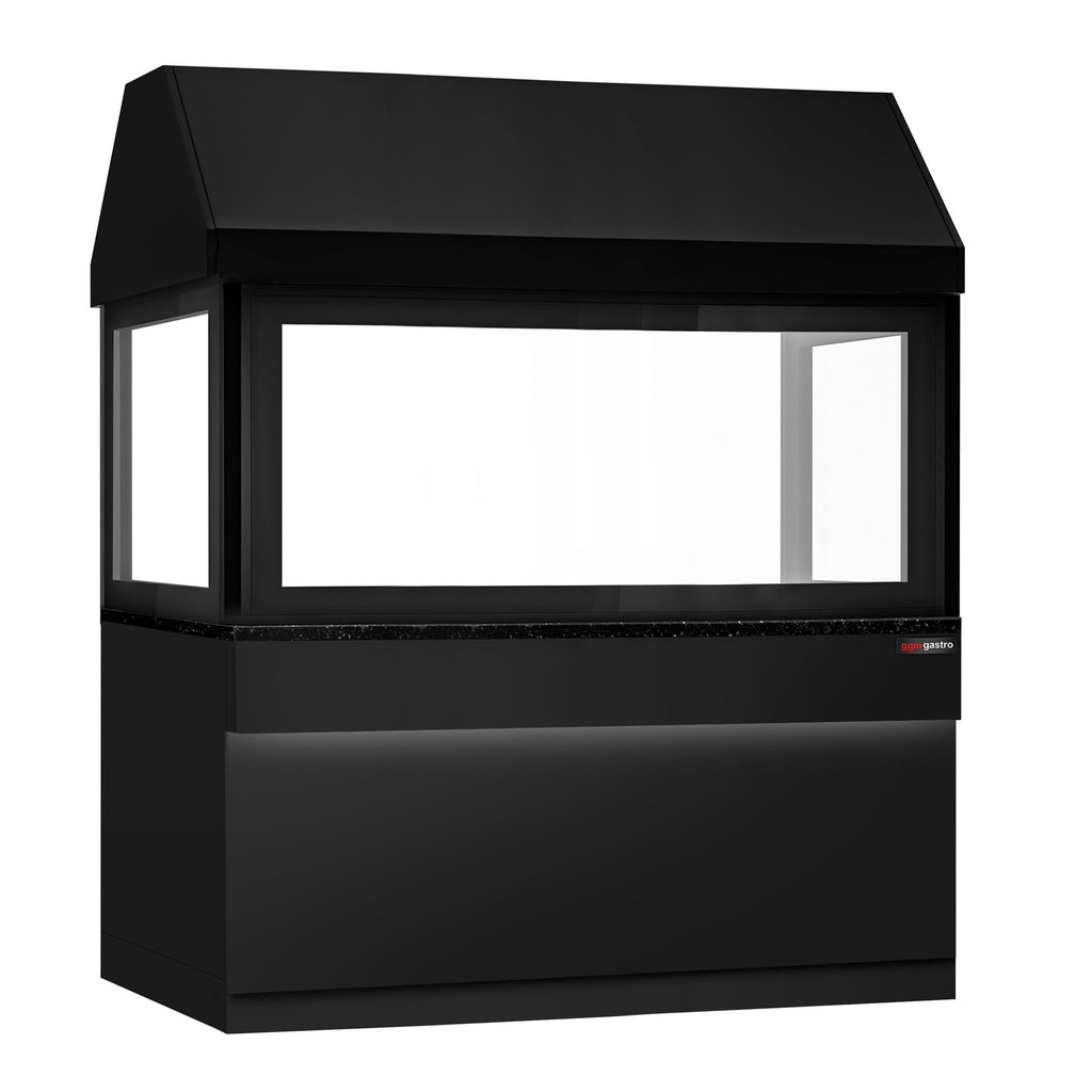 Toronto for coal grills - 1900mm - black front panel - black granite work machine
