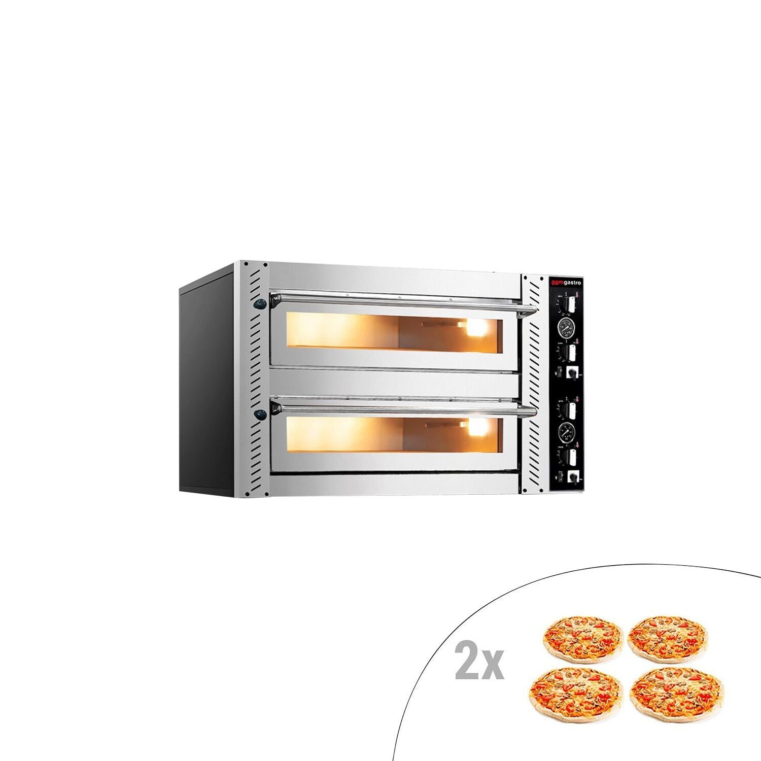 Electric Pizza Oven - 4+4x 25 cm - Manuel