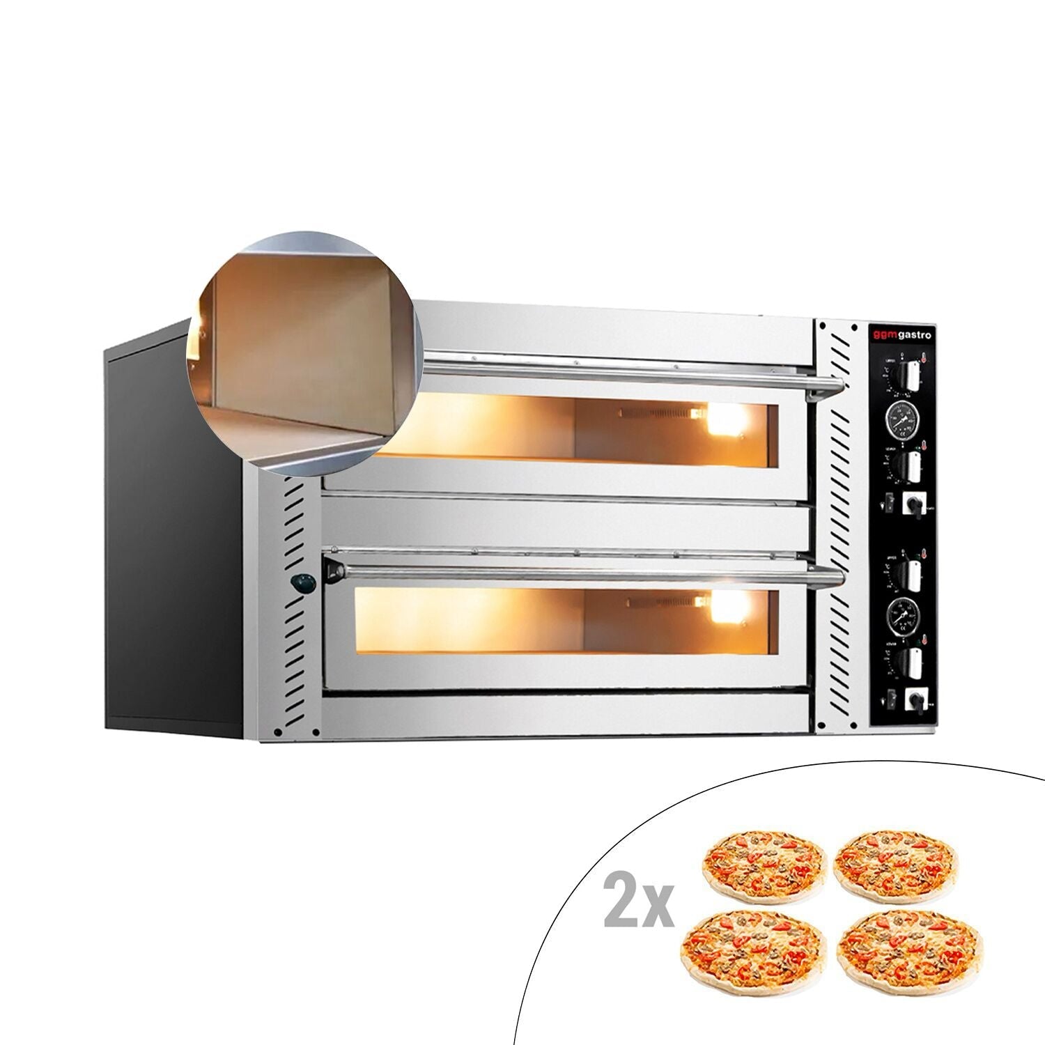Electric Pizza Oven 4+4x 30 cm (Full Fire Call) - Manuel