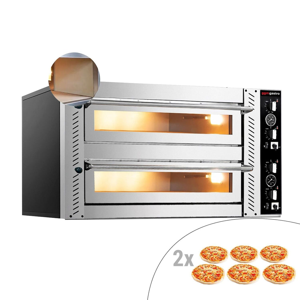 Electric Pizza Oven 6+6x 30 cm (Full Fire Kill) - Manuel
