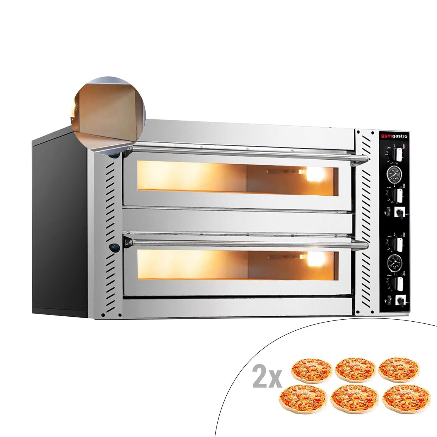 Electric Pizza Oven 6+6x 30 cm (Full Fire Kill) - Manuel
