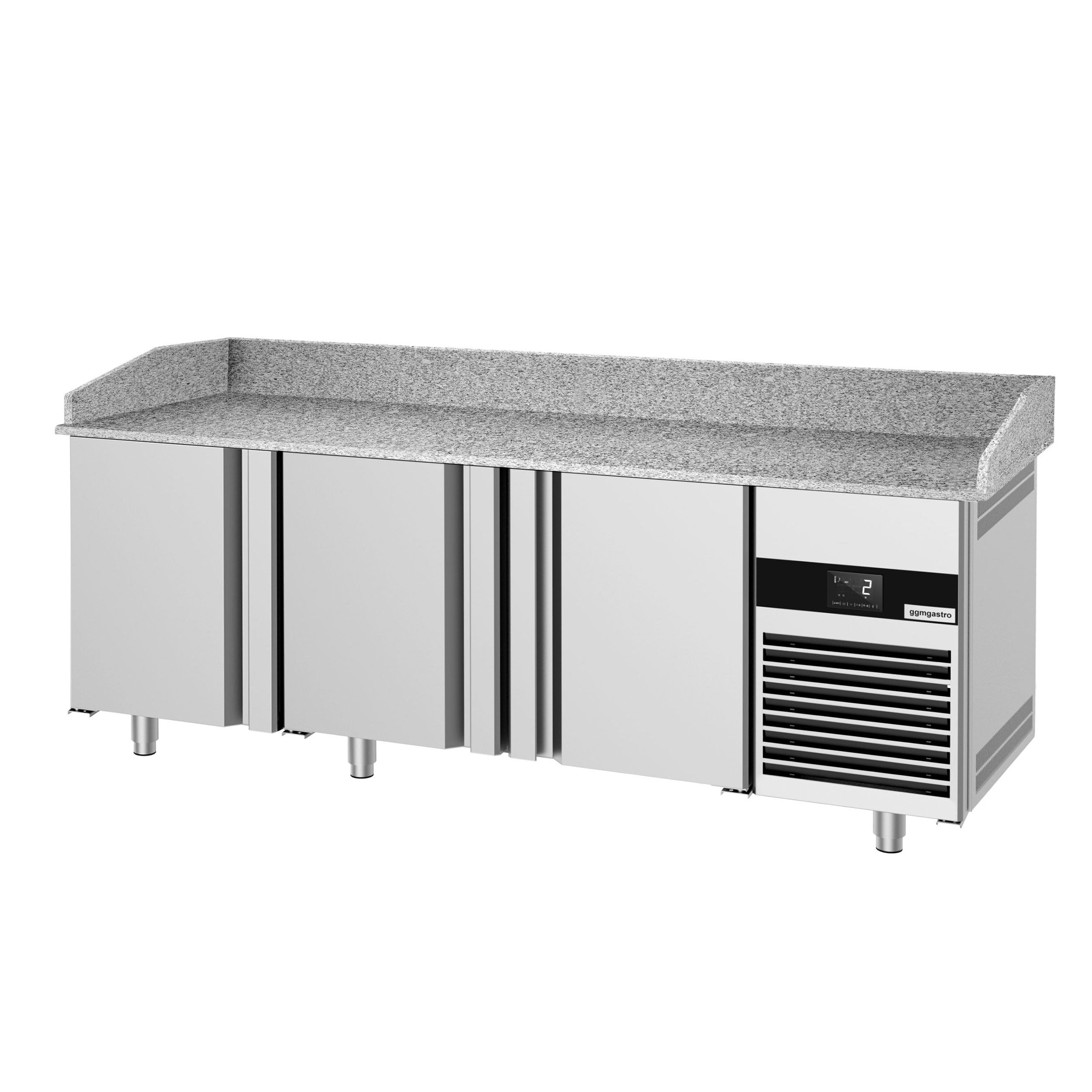 Pizza Preparation counter premium - 2100x800mm - 3 doors & 6 drawers