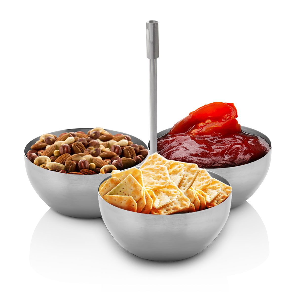 3 -Piece Snack Bowl - Stainless Steel - (3 Pieces)