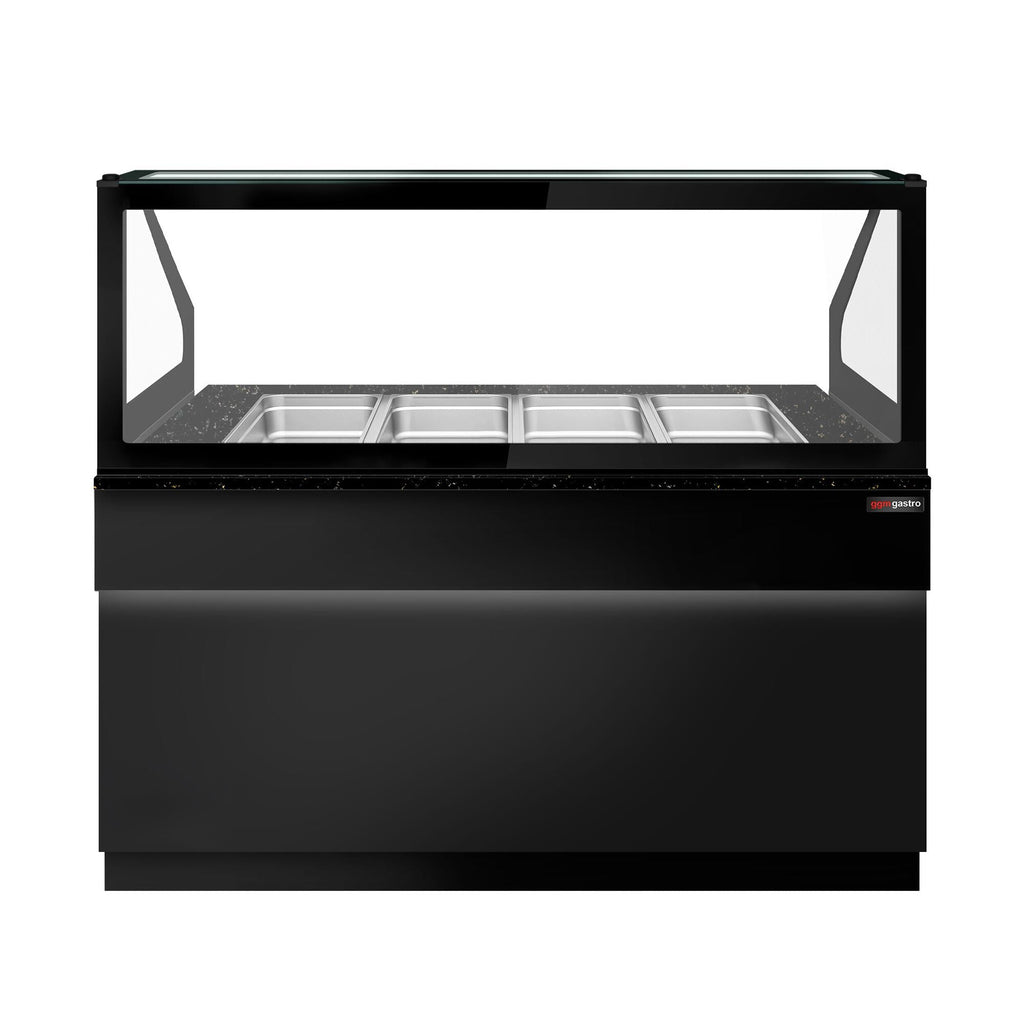 SALADET TORONTO- 1500mm - 2 -door -4x GN 1/1 - Black Front Panel - Black Granite Working Call