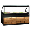 Saladet Toronto- 2550mm - Wooden Front Panel - 4 Doors -6x GN 1/1 - Black Granite Working Call