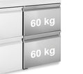 The drawer block consists of: 1/2 and 1/2