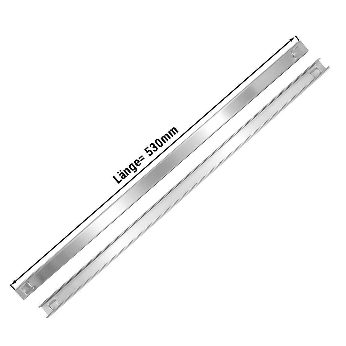 (2 pieces) Ray for intermediate shelves/ support grill U.530mm