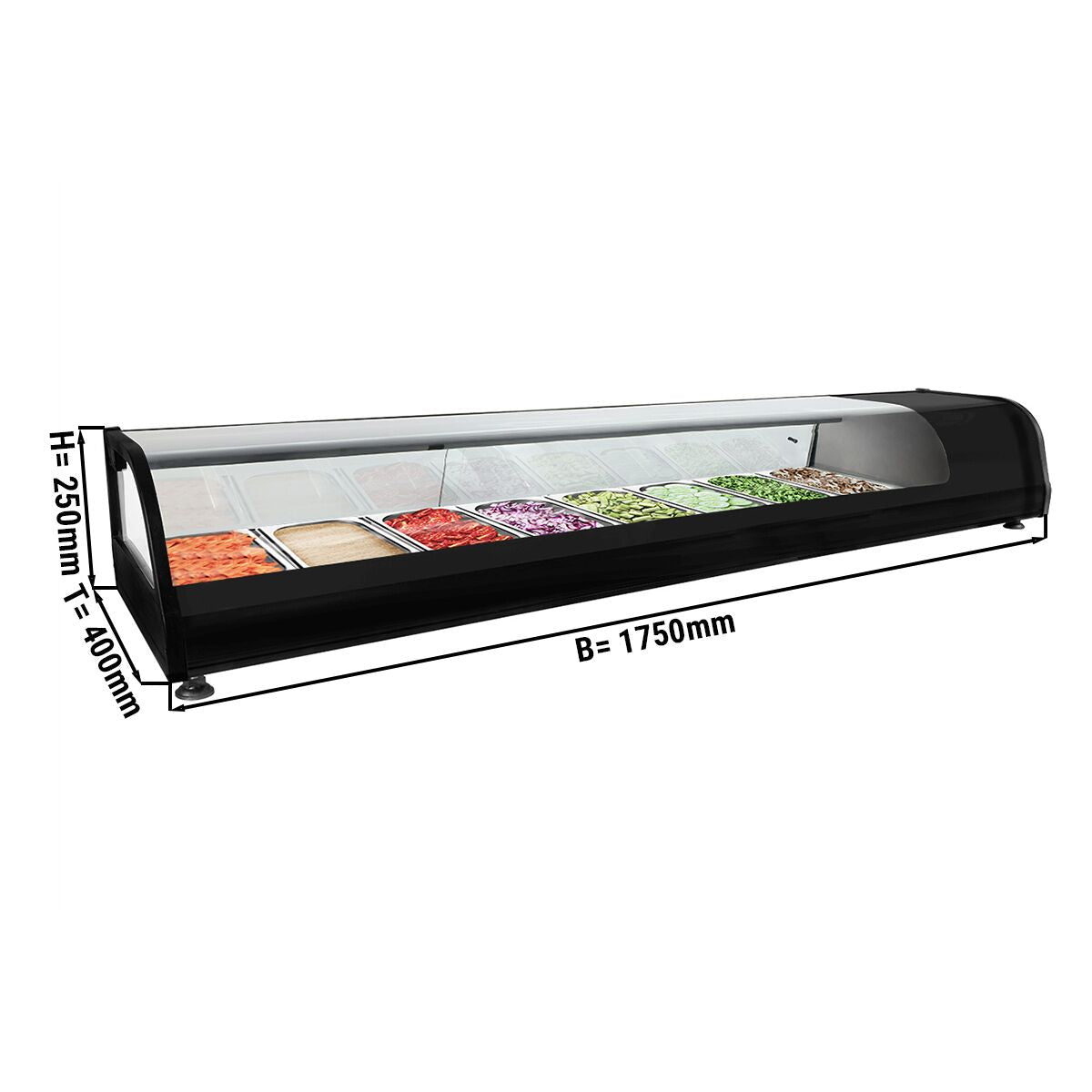 Cooled Showcase Premium - 1750x400mm - 8x GN 1/3