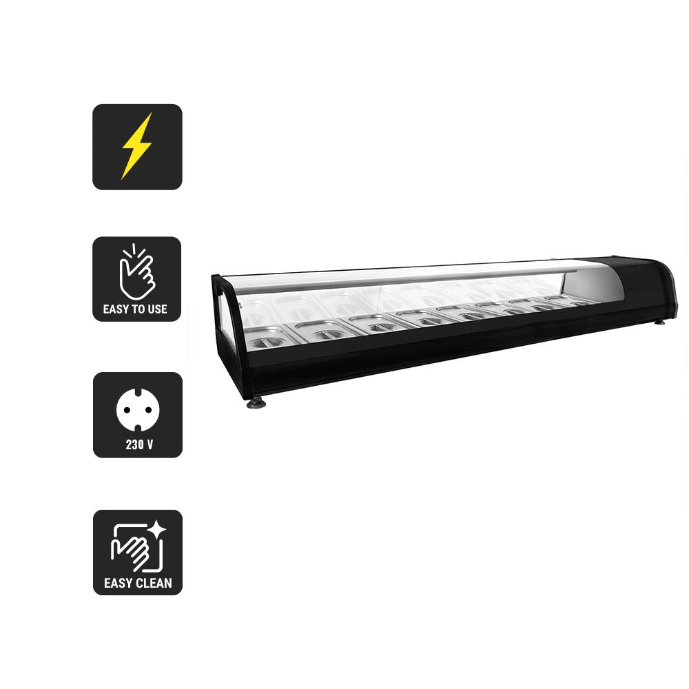 Cooled Showcase Premium - 1750x400mm - 8x GN 1/3