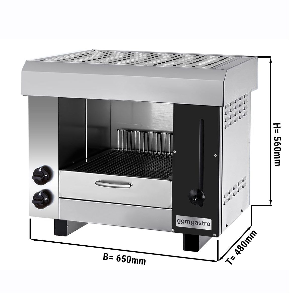 Gas Pita Furnace / Salamander Pro - 6.5 KW - 2 Burner