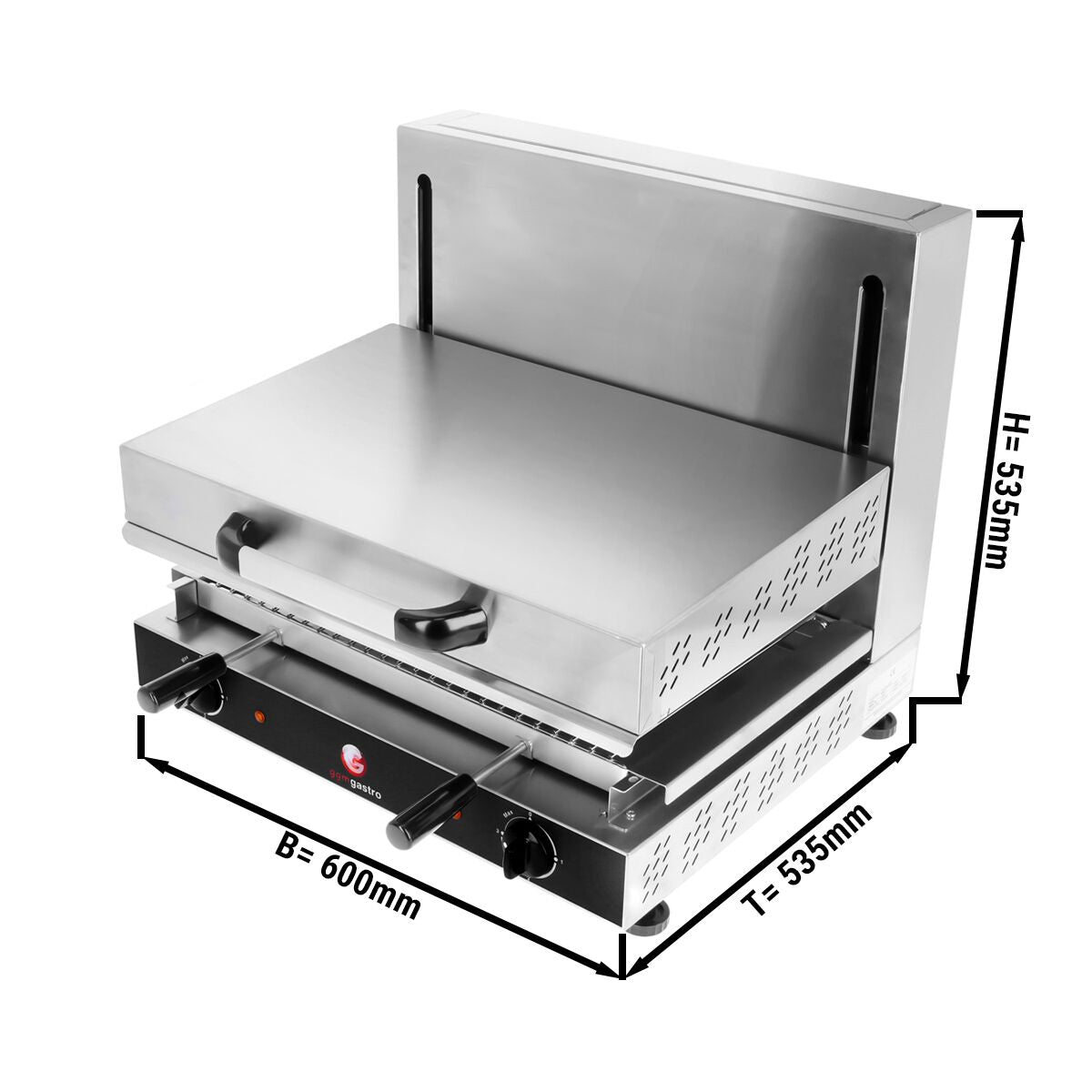 Electric Pita Oven / Salamander Special - 3 kW - 220 Volt - Height Adjustable - Radiator