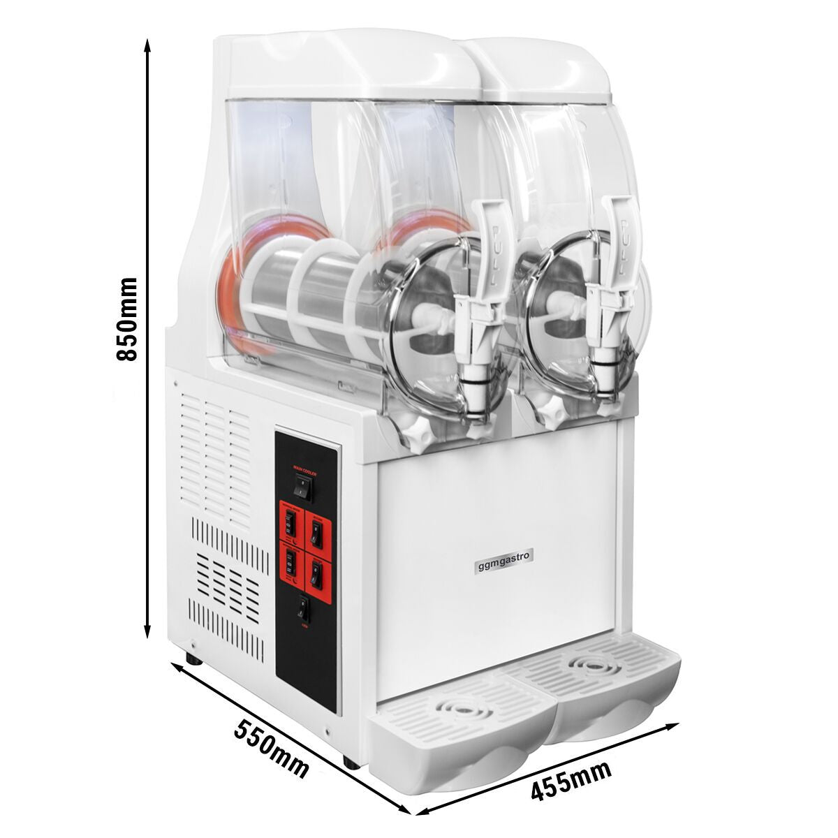 Slush machine - 2 x 10 liters - 670 watt - white