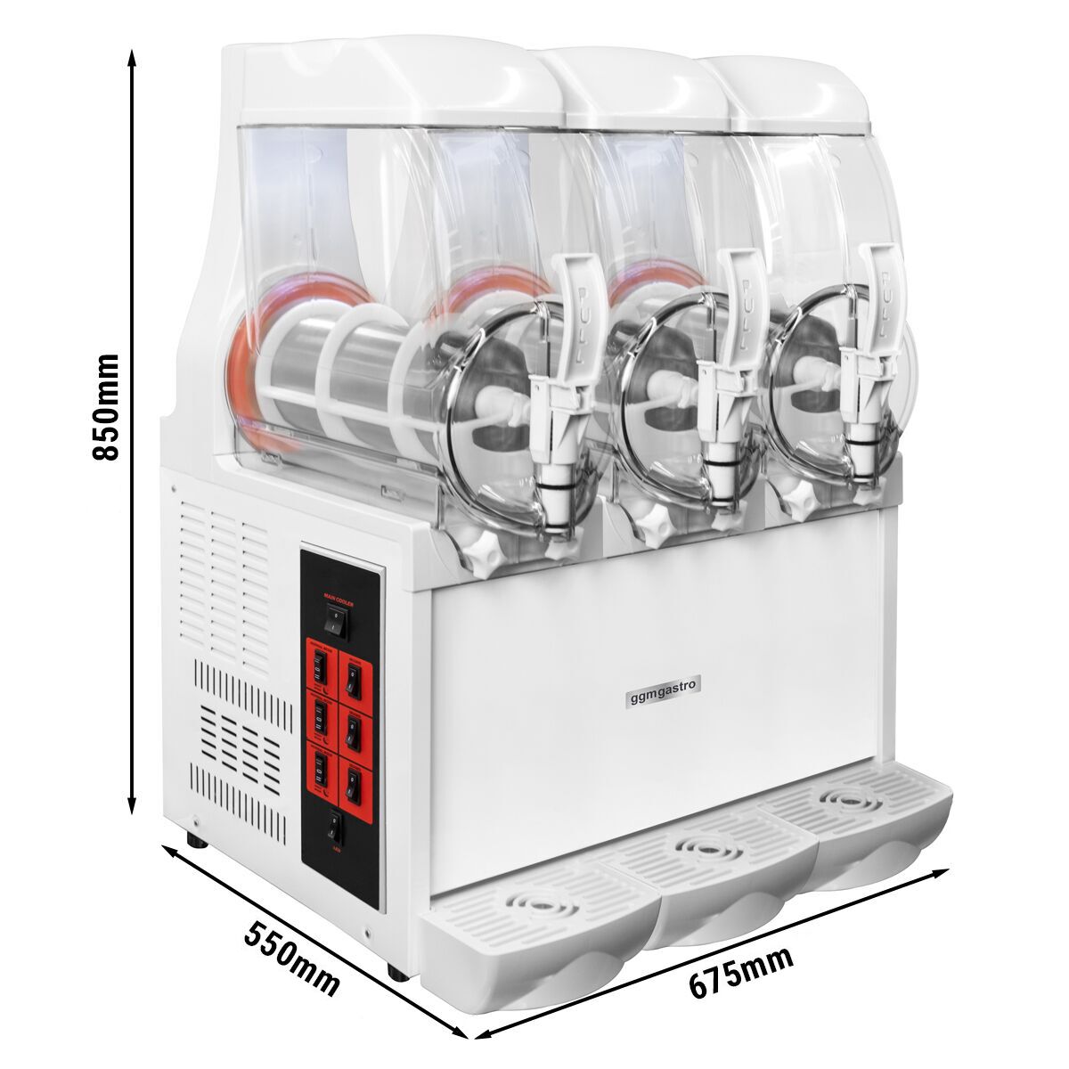 Slush machine - 3 x 10 liters - 950 watt - white