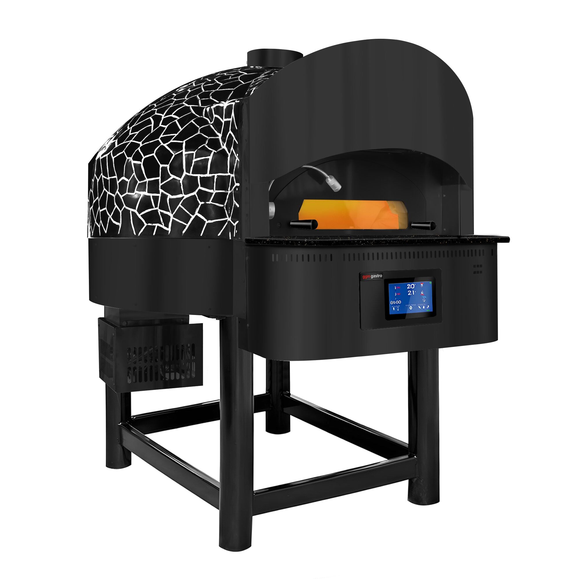 Gas Stone Pizza Oven - 9x 30 cm - Digital - Rotary Base