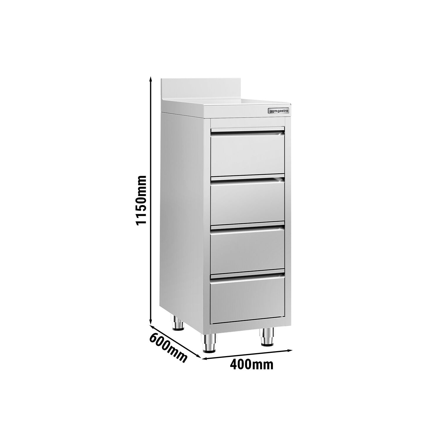 Cabinet with drawers PremIum- 4 drawer and back - 400x600mm